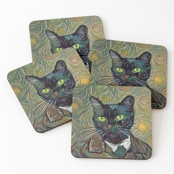 Item preview, Black Cat by Van Gogh  designed and sold by BarbieBoutique.