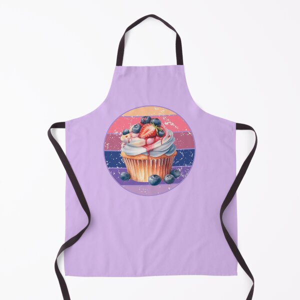 Item preview, blueberry cupcake with retro background designed and sold by Janetlousart.