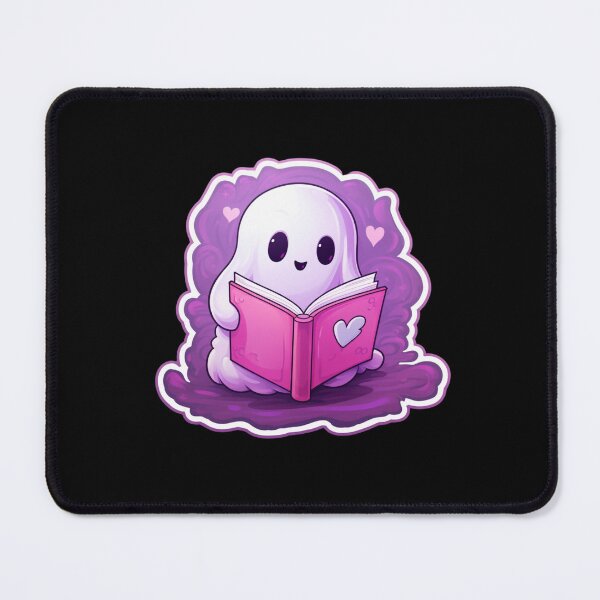 Item preview, Cute halloween ghost reading pink book designed and sold by Mateusz Majcherek.