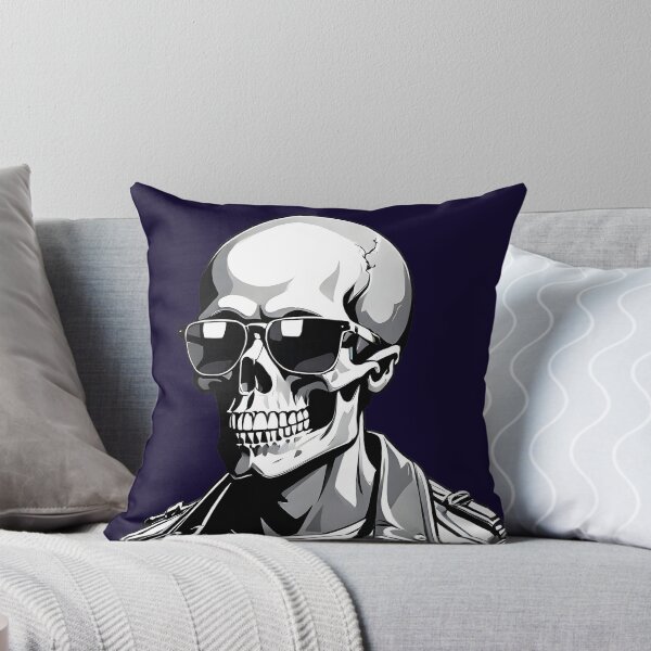 Item preview, Cool skeleton with leather jacket and sunglasses designed and sold by Zanimations.