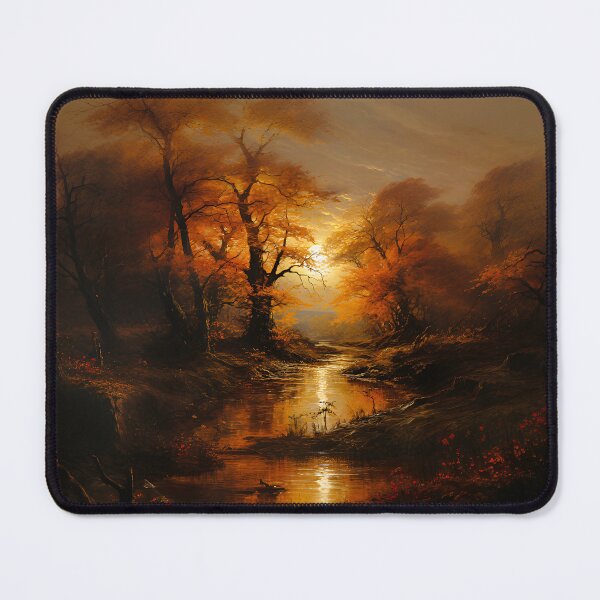 Item preview, Sunrise, or sunset, in a forest drawn by an impressionist designed and sold by PetroliniVideo.