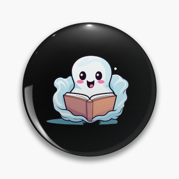 Item preview, Cute halloween ghost reading pink book designed and sold by Mateusz Majcherek.