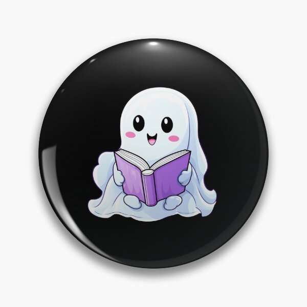 Item preview, Cute halloween ghost reading pink book designed and sold by Mateusz Majcherek.