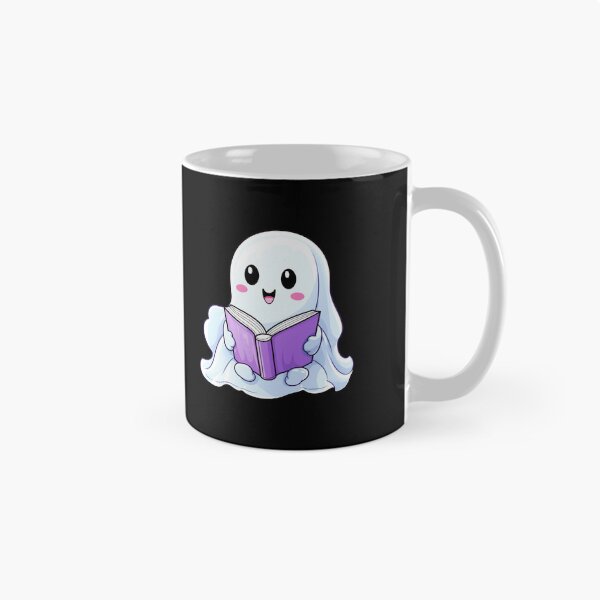 Item preview, Cute halloween ghost reading pink book designed and sold by Mateusz Majcherek.