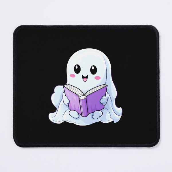 Item preview, Cute halloween ghost reading pink book designed and sold by Mateusz Majcherek.