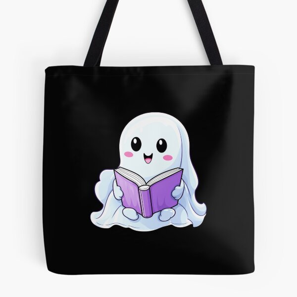 Item preview, Cute halloween ghost reading pink book designed and sold by Mateusz Majcherek.