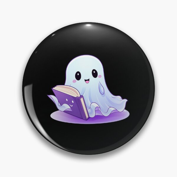 Item preview, Cute halloween ghost reading pink book designed and sold by Mateusz Majcherek.