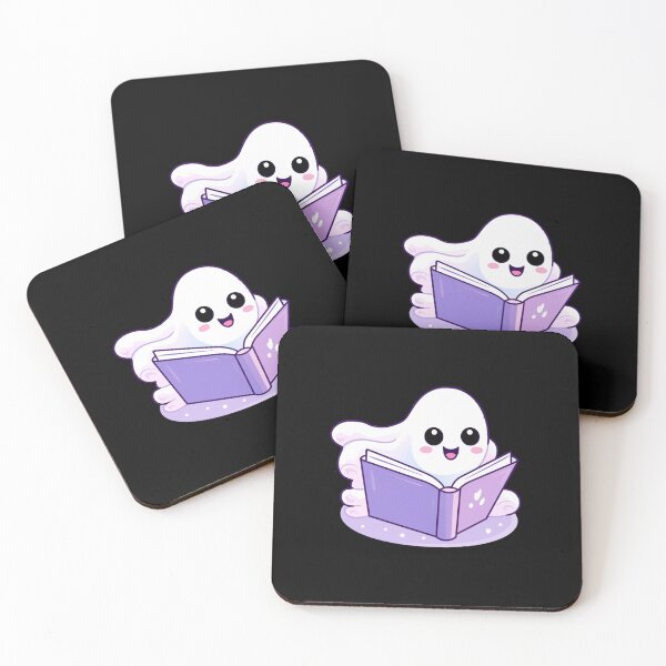 Item preview, Cute halloween ghost reading pink book designed and sold by Mateusz Majcherek.