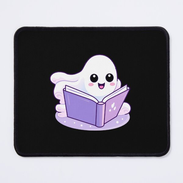 Item preview, Cute halloween ghost reading pink book designed and sold by Mateusz Majcherek.
