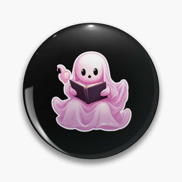 Item preview, Cute halloween ghost reading pink book designed and sold by Mateusz Majcherek.