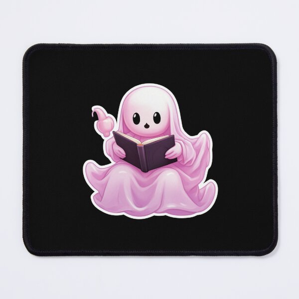 Item preview, Cute halloween ghost reading pink book designed and sold by Mateusz Majcherek.