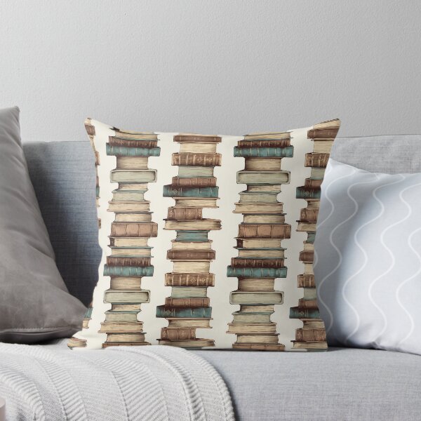 Aperçu de l'œuvre Livres vintage empilés et répétés créée et vendue par PatternsFTW.