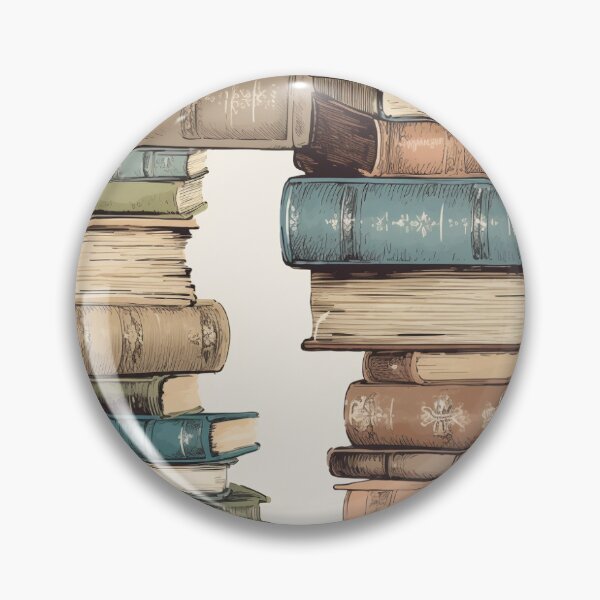 Item preview, Retro vintage books stacked and repeated designed and sold by PatternsFTW.