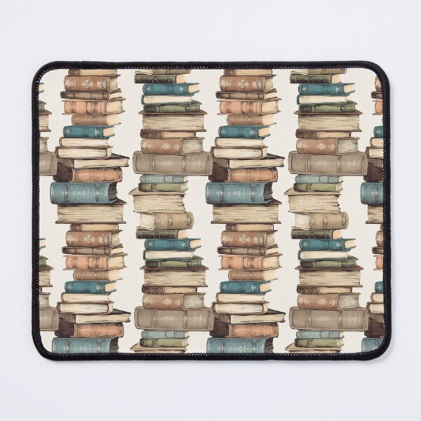 Item preview, Retro vintage books stacked and repeated designed and sold by PatternsFTW.