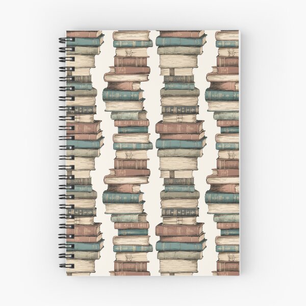 Item preview, More retro vintage books stacked and repeated designed and sold by PatternsFTW.