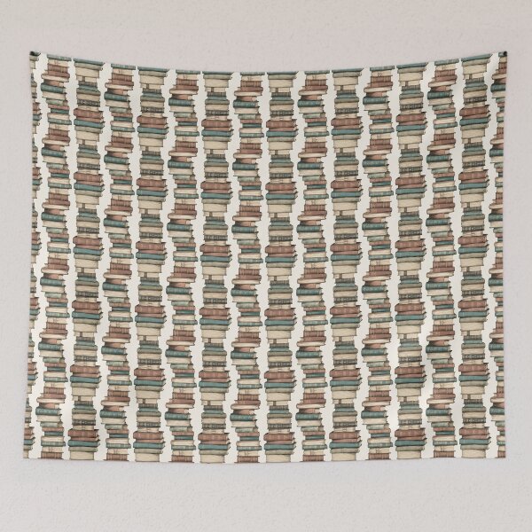 Item preview, More retro vintage books stacked and repeated designed and sold by PatternsFTW.