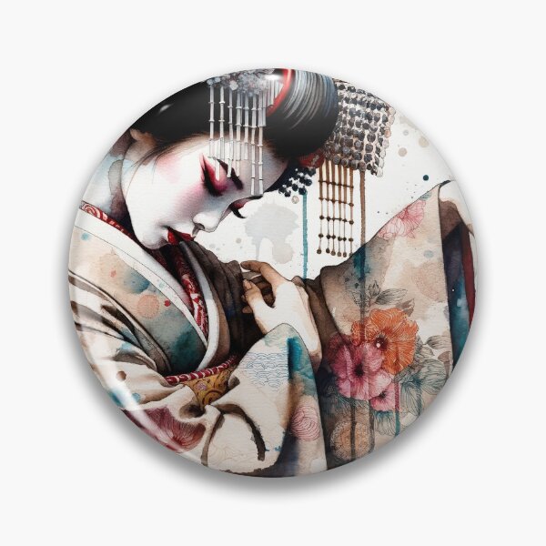 Item preview, Watercolor Geisha Dancer #1 designed and sold by ChromaticFusion.