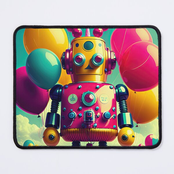 Item preview, Pink Retro Birthday Robot designed and sold by GooGooPop.