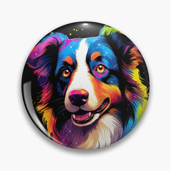 Item preview, Border Collie Colorful Dog Animal Portrait in Many Colors designed and sold by WallyPink.