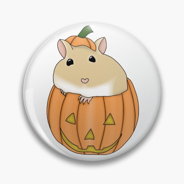 Item preview, Gerbil in pumpkin (cute golden gerbil Halloween costume) designed and sold by Becky-Marie.