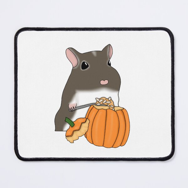 Item preview, Gerbil carving pumpkin (cute brown gerbil Halloween costume) designed and sold by Becky-Marie.