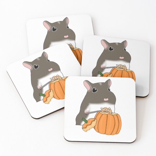 Item preview, Gerbil carving pumpkin (cute brown gerbil Halloween costume) designed and sold by Becky-Marie.