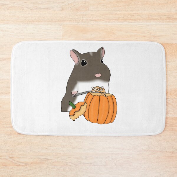 Item preview, Gerbil carving pumpkin (cute brown gerbil Halloween costume) designed and sold by Becky-Marie.