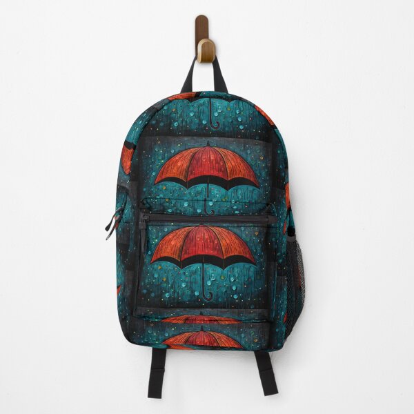 Item preview, Umbrella Kaleidoscope- Abstract Artistry on a Blackboard Canvas AI Generated designed and sold by OlfactoART Studio.