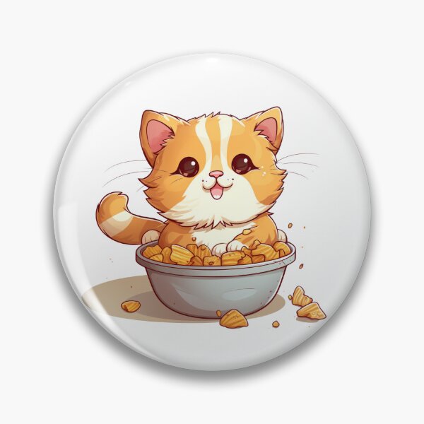 Aperçu de l'œuvre Chat tabby orange tater tot dans un bol de tater tots créée et vendue par PatternsFTW.