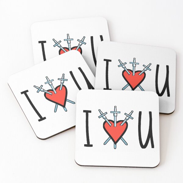 Item preview, I Heart You Three of Swords Tarot Card designed and sold by aliasblackbird.