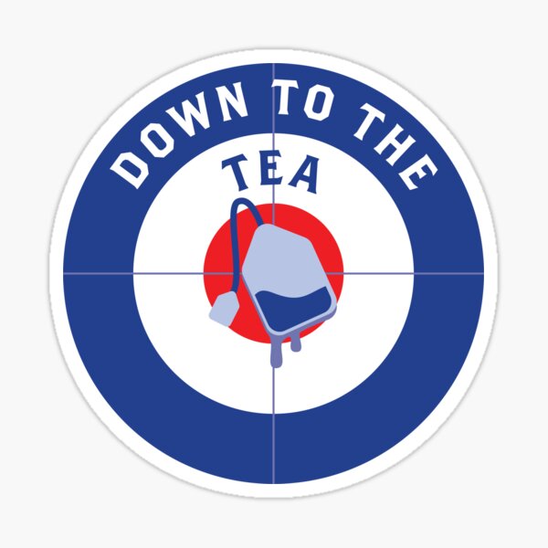 Down To The Tea Curling Mug Sticker