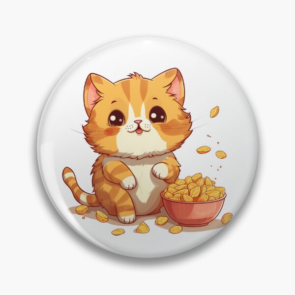 Aperçu de l'œuvre Très mignon chat tigré orange tater tot dans un bol de tater tots créée et vendue par PatternsFTW.