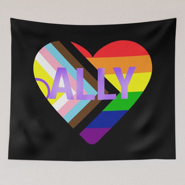 Item preview, 2021 Intersex-Inclusive Progress Pride Flag Heart ALLY designed and sold by NYXFN.