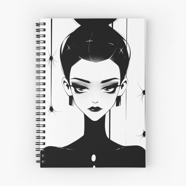 Item preview, gothic portrait of a lady with additional spiders in the spirit of true halloween for goths and other misfits designed and sold by Productsbane.