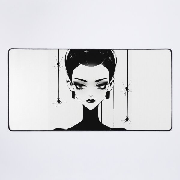 Item preview, gothic portrait of a lady with additional spiders in the spirit of true halloween for goths and other misfits designed and sold by Productsbane.