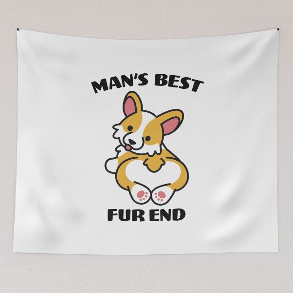 Item preview, Cute Corgi Butt, Man's Best Fur End designed and sold by Maria Garcia.