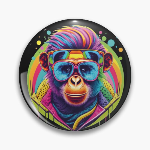 Item preview, Unique techno monkey designed and sold by LuckyFamily.