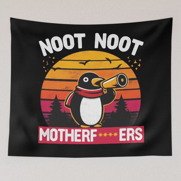 Item preview, Penguin shouts into the megaphone "Noot Noot, Mother F****ers" designed and sold by nicestr.