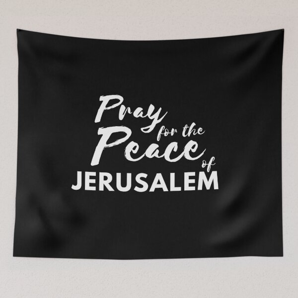 Item preview, Pray for the Peace of Jerusalem | Psalm 122:6 | Black and White designed and sold by WordsToArt.