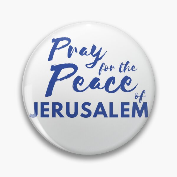 Item preview, Pray for the Peace of Jerusalem | Psalm 122:6 | Blue on White designed and sold by WordsToArt.