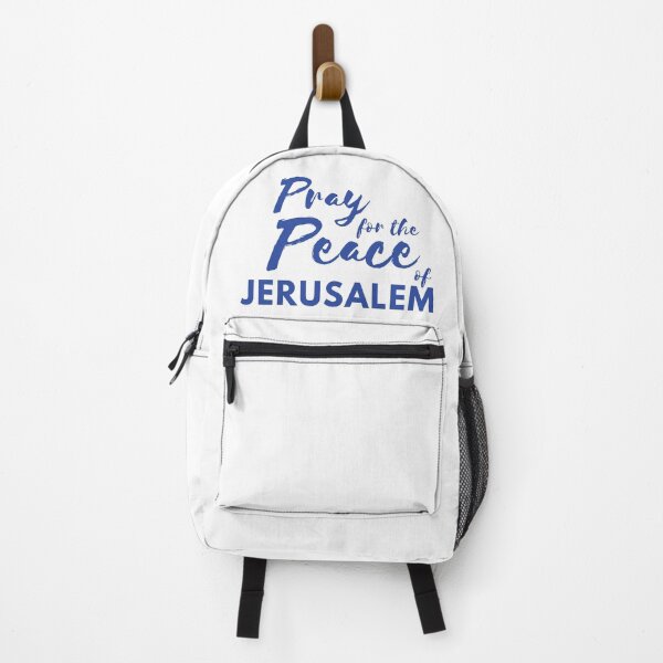 Item preview, Pray for the Peace of Jerusalem | Psalm 122:6 | Blue on White designed and sold by WordsToArt.