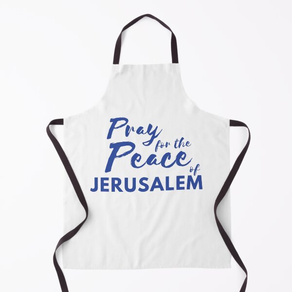 Item preview, Pray for the Peace of Jerusalem | Psalm 122:6 | Blue on White designed and sold by WordsToArt.