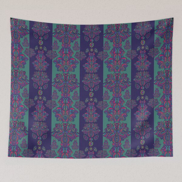 Item preview, Petal psychedelic inspired pattern work designed and sold by cema-textiles.