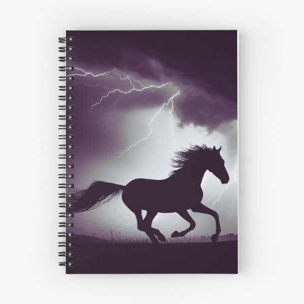 Item preview, black horse galloping in a storm designed and sold by Dominik1984.