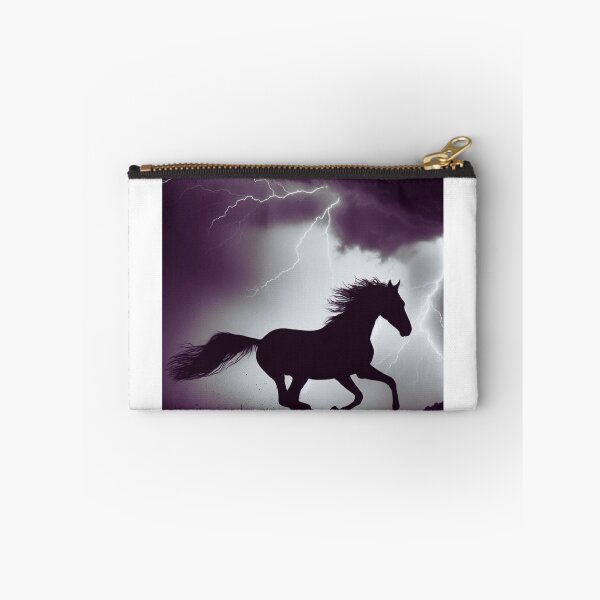 Item preview, black horse galloping in a storm designed and sold by Dominik1984.