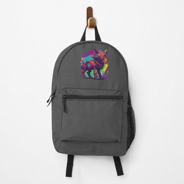 Item preview, Robotic Colorful Dog Art - Vibrant Digital Illustration designed and sold by HiveMechs.
