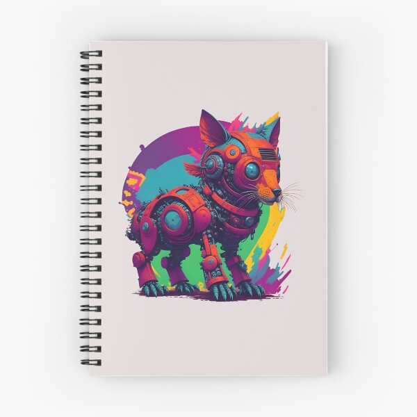 Item preview, Robotic Colorful Dog Art - Vibrant Digital Illustration designed and sold by HiveMechs.