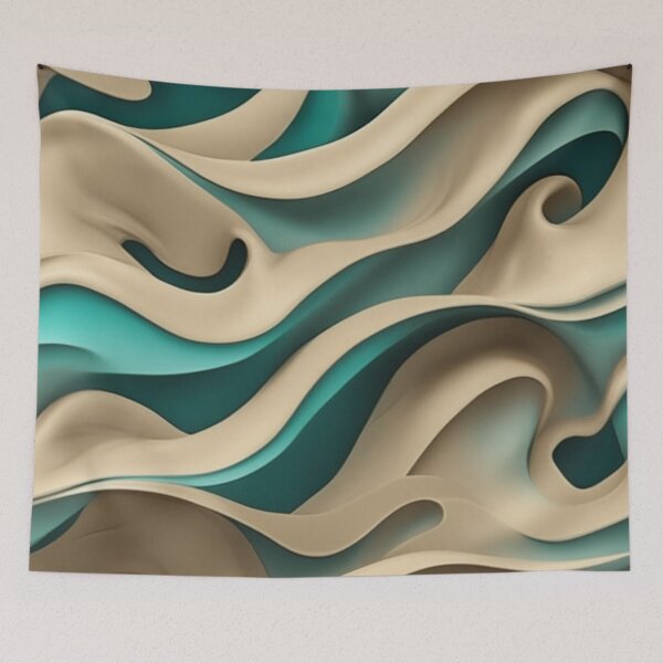 Item preview, a wall that has some waves on it designed and sold by Enga6.