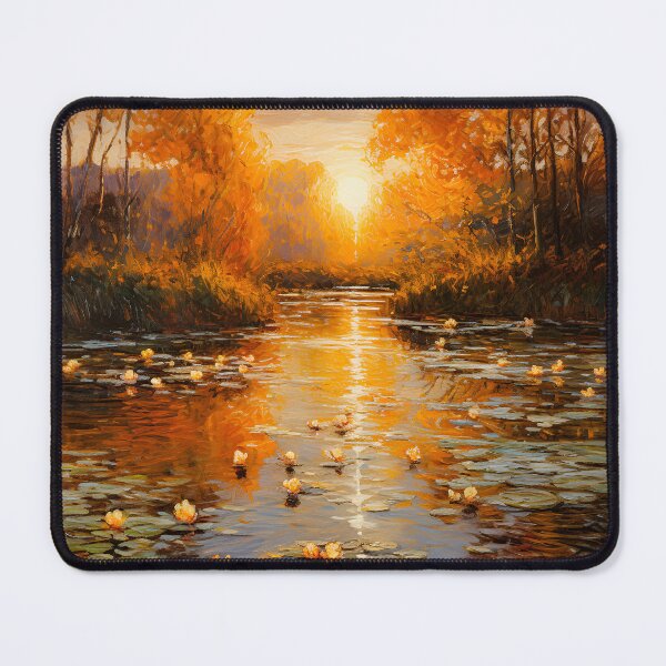 Item preview, Sunrise, or sunset, in a forest drawn by an impressionist designed and sold by PetroliniVideo.