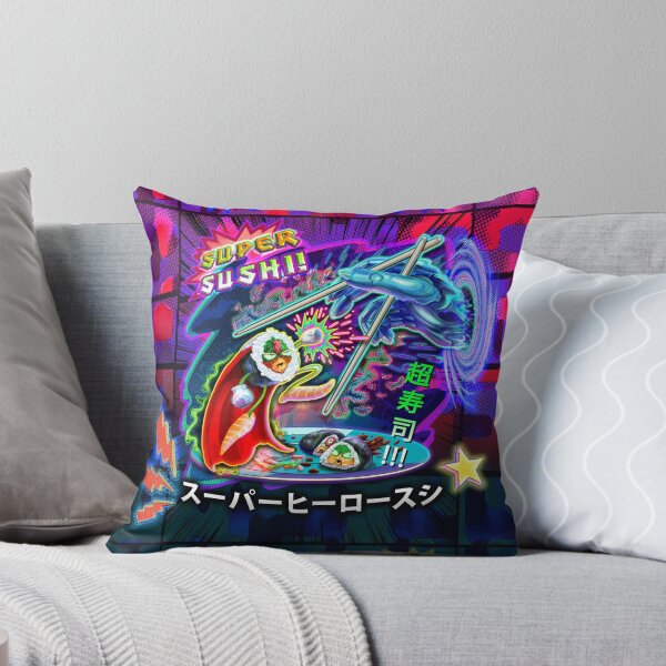 Aperçu de l'œuvre Super Sushi contre le Chopstickinator ! créée et vendue par GraphixRealm.